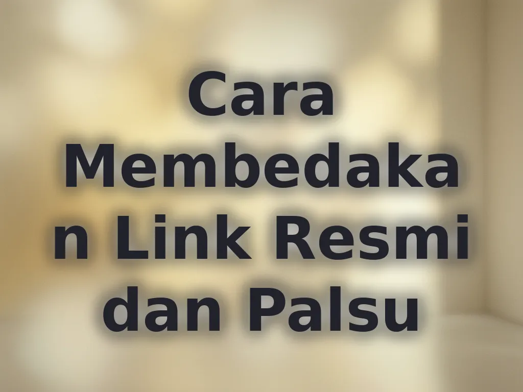 Cara Membedakan Link Resmi dan Palsu